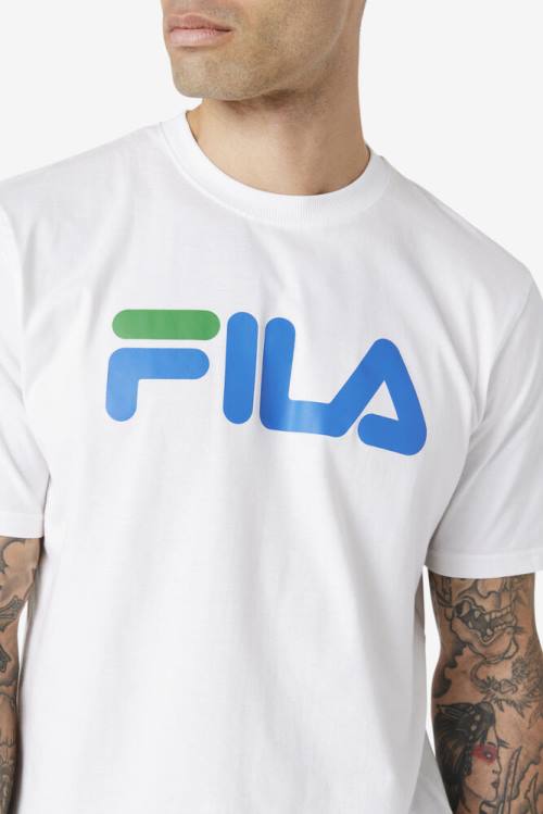 Fila Eagle Tee Majice Moški Bela / Modra | Fila082BP