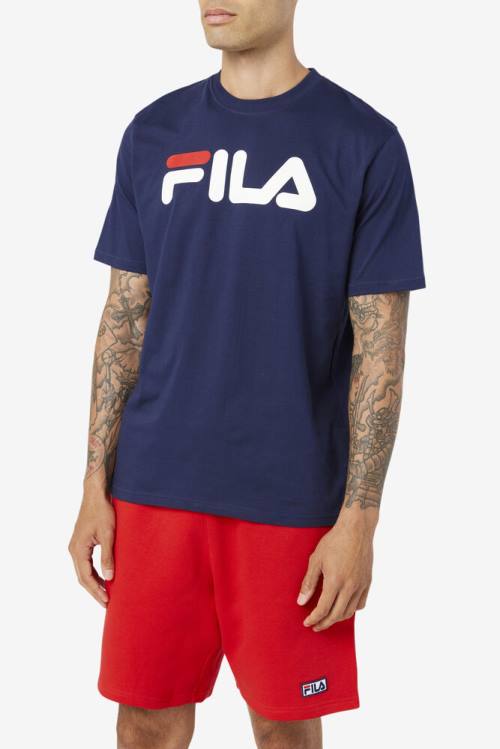 Fila Eagle Tee Majice Moški Mornarica / Bela / Rdeča | Fila329YS