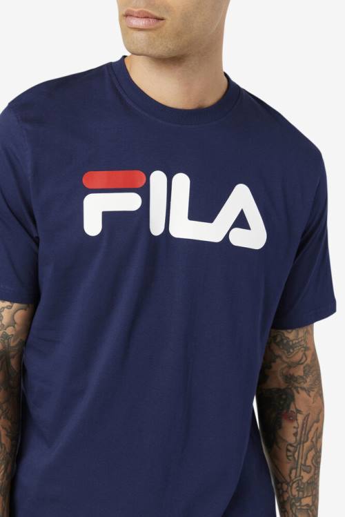 Fila Eagle Tee Majice Moški Mornarica / Bela / Rdeča | Fila329YS