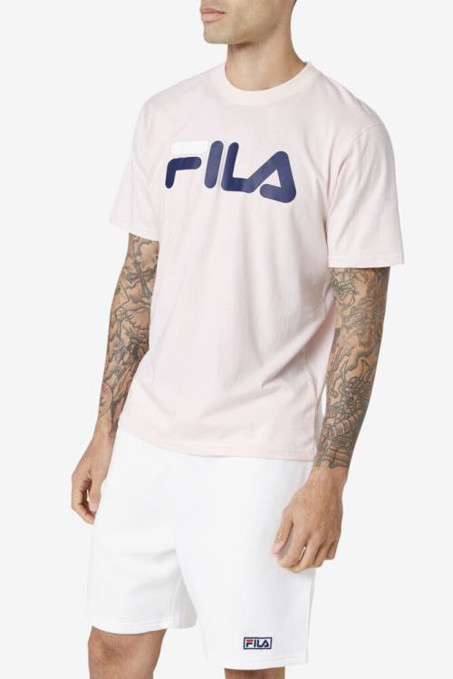 Fila Eagle Tee Majice Moški Roza / Mornarica / Bela | Fila689AF