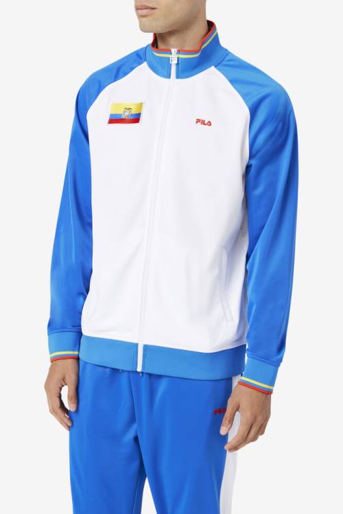 Fila Ecuador Track Jakne Ženske Bela / Modra / Rdeča / Rumena | Fila932FE