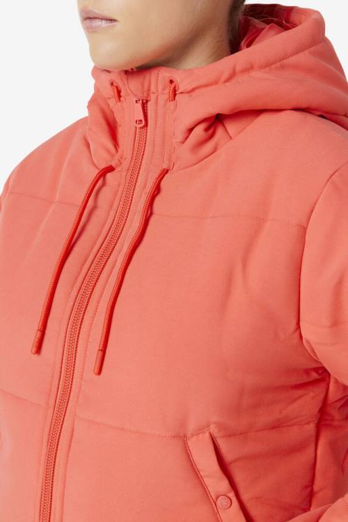 Fila Eden Puffer Jakne Ženske Rdeča | Fila329ER