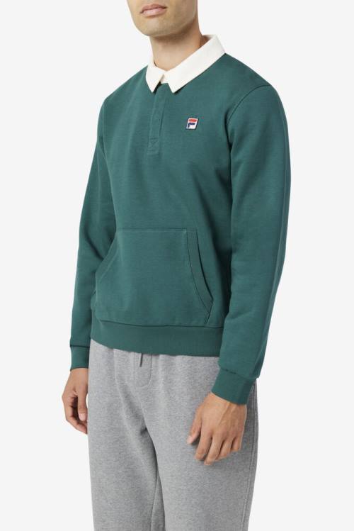 Fila Edison Fleece Rugby Pulover Moški Bela | Fila023DO