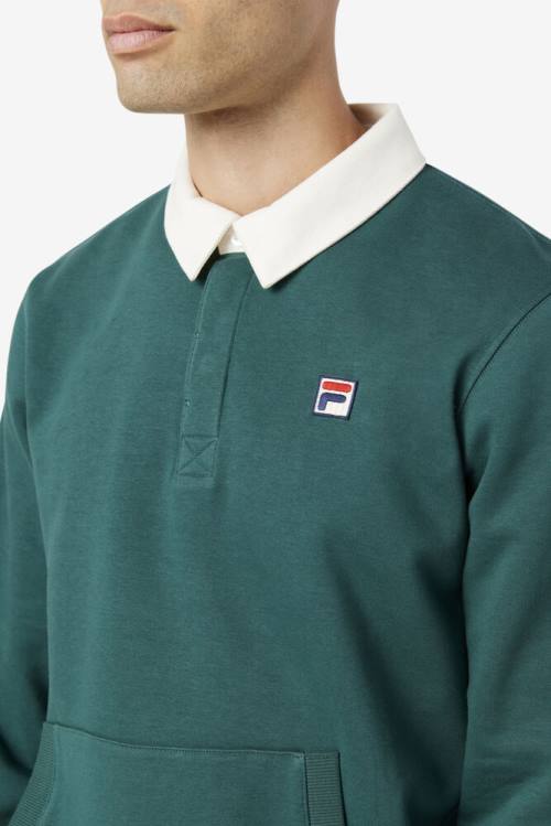 Fila Edison Fleece Rugby Pulover Moški Bela | Fila023DO