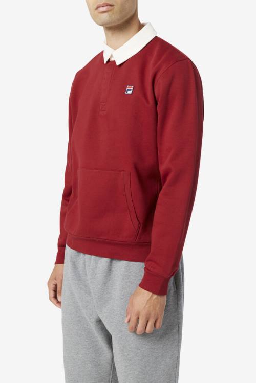 Fila Edison Fleece Rugby Pulover Moški Bela | Fila423OJ