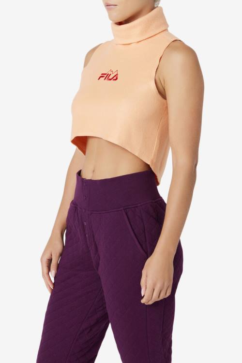 Fila Eliana Cropped Neck Warmer Majice Ženske Oranžna | Fila315IX