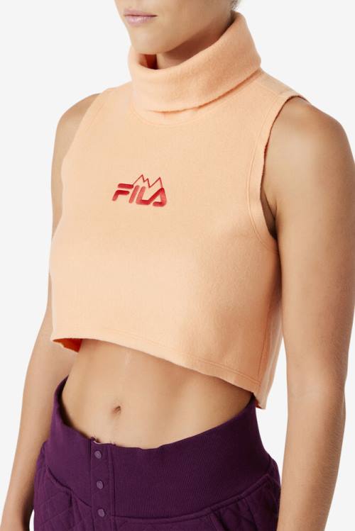 Fila Eliana Cropped Neck Warmer Majice Ženske Oranžna | Fila315IX