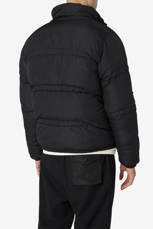 Fila Elias Puffer Jakne Moški Črna | Fila054RW