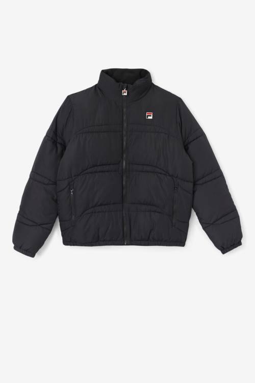 Fila Elias Puffer Jakne Moški Črna | Fila054RW