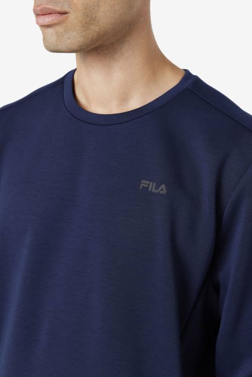 Fila Emry Crew Pulover Moški Mornarica / Črna | Fila780SI