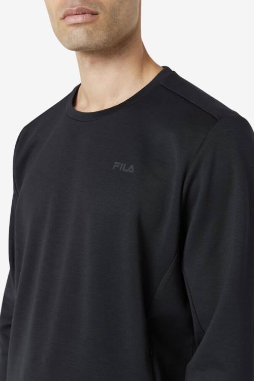 Fila Emry Crew Pulover Moški Črna | Fila127CX