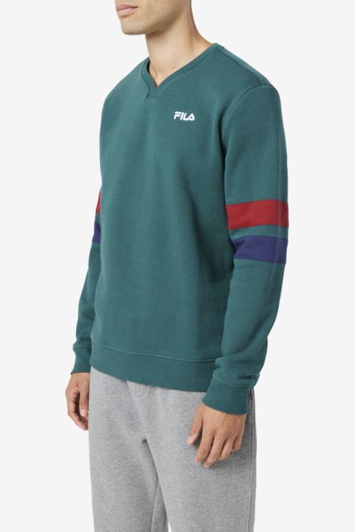 Fila Faneel Crew Pulover Moški Mornarica | Fila471GE