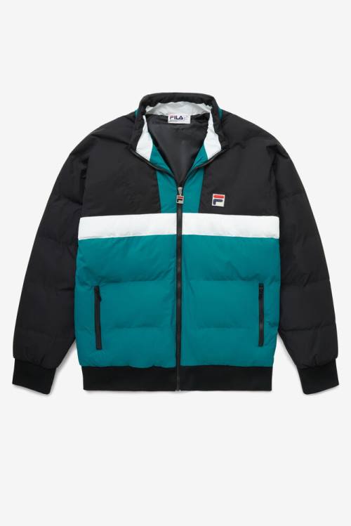 Fila Fausto Ski Jakne Moški Črna / Modra / Bela | Fila219RW