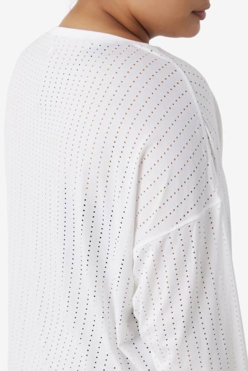 Fila Fi-lux Mesh Long Sleeve Top Majice Ženske Bela | Fila213ID