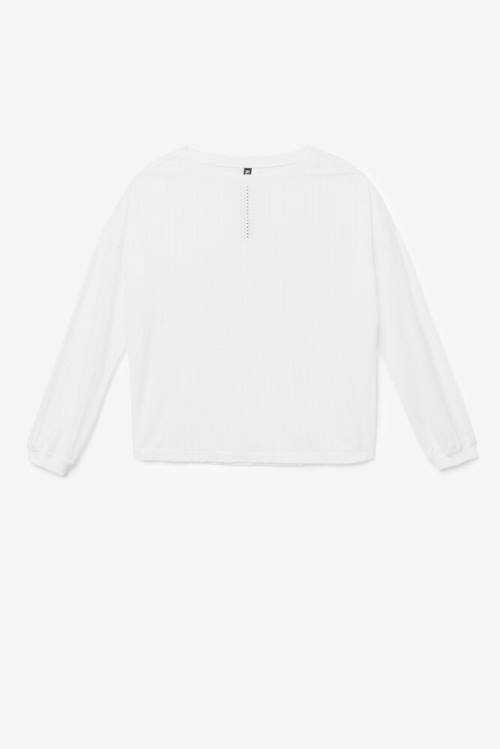 Fila Fi-lux Mesh Long Sleeve Top Majice Ženske Bela | Fila547LV