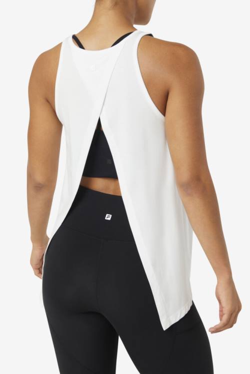 Fila Fi-lux Open Back Tank Tops Ženske Bela | Fila017QH