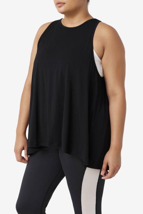 Fila Fi-lux Open Back Tank Tops Ženske Črna | Fila071JQ