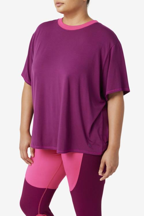 Fila Fi-lux Sleeve Top Majice Ženske Vijolična | Fila268MN