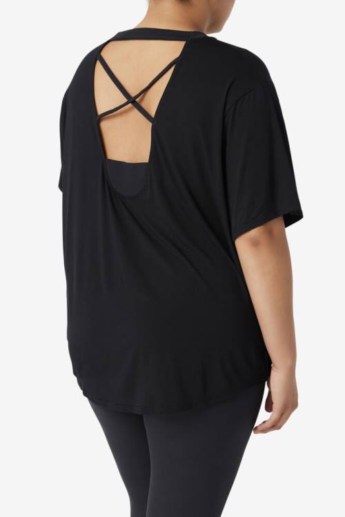 Fila Fi-lux Sleeve Top Majice Ženske Črna | Fila436FZ