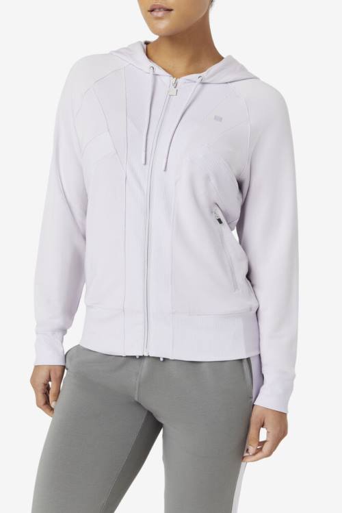 Fila Fi-lux Texture Full Zip Pulover s kapuco Ženske Sivke | Fila508EQ