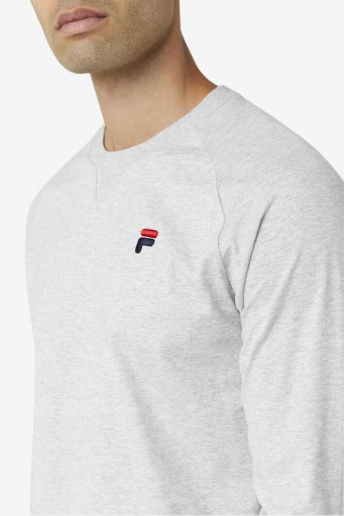 Fila Flynn Long Sleeve Tee Majice Moški Svetloba Siva | Fila375KW