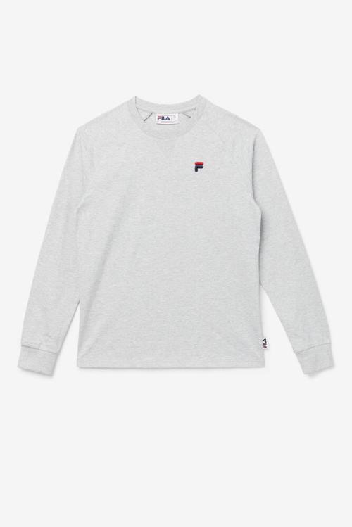 Fila Flynn Long Sleeve Tee Majice Moški Svetloba Siva | Fila375KW