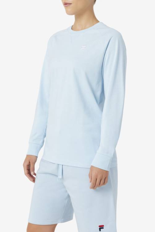 Fila Flynn Long Sleeve Tee Majice Moški Svetloba Modra | Fila495NT