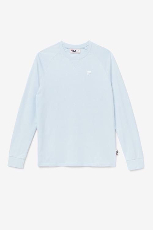 Fila Flynn Long Sleeve Tee Majice Moški Svetloba Modra | Fila495NT