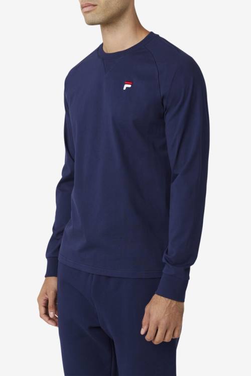 Fila Flynn Long Sleeve Tee Majice Ženske Mornarica | Fila456NB