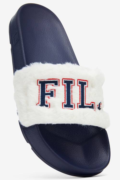 Fila Furry Drifter Collegiate Natikači Ženske Mornarica / Rdeča | Fila912BG