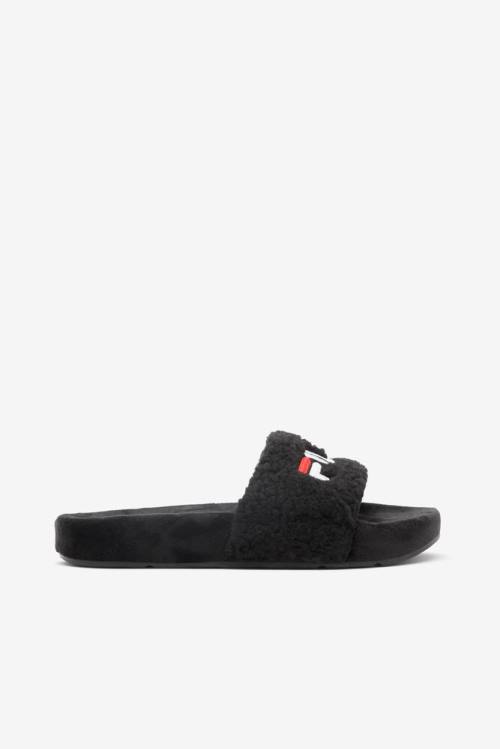 Fila Fuzzy Drifter Natikači Ženske Črna / Rdeča / Bela | Fila450JO