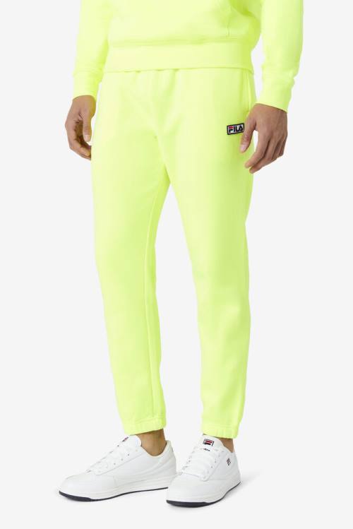 Fila Garin Jogger Hlače Moški Rumena / Črna | Fila290DK