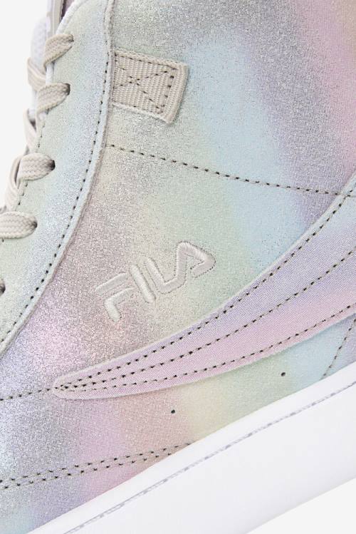 Fila Gennaio Prism Suede Superge Ženske Kovinski Srebrna / Bela | Fila459WP