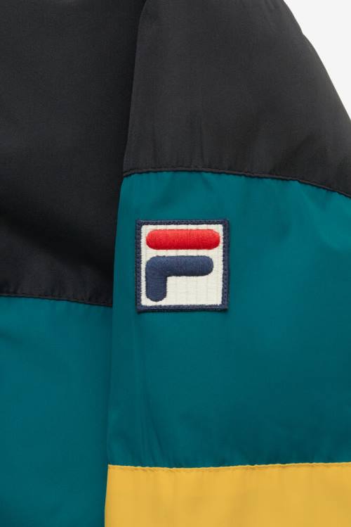 Fila Giovanni Puffa Jakne Moški Črna / Modra / Zlato | Fila365CQ