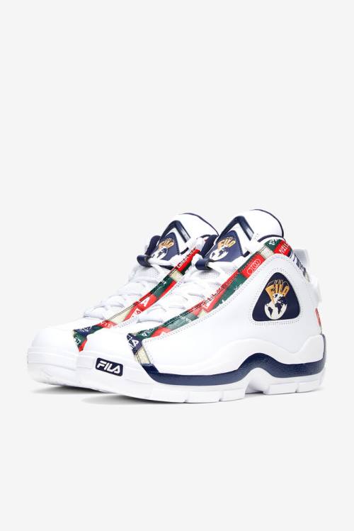 Fila Grant Hill 2 Patchwork Superge Moški Bela / Mornarica / Rdeča | Fila601SD