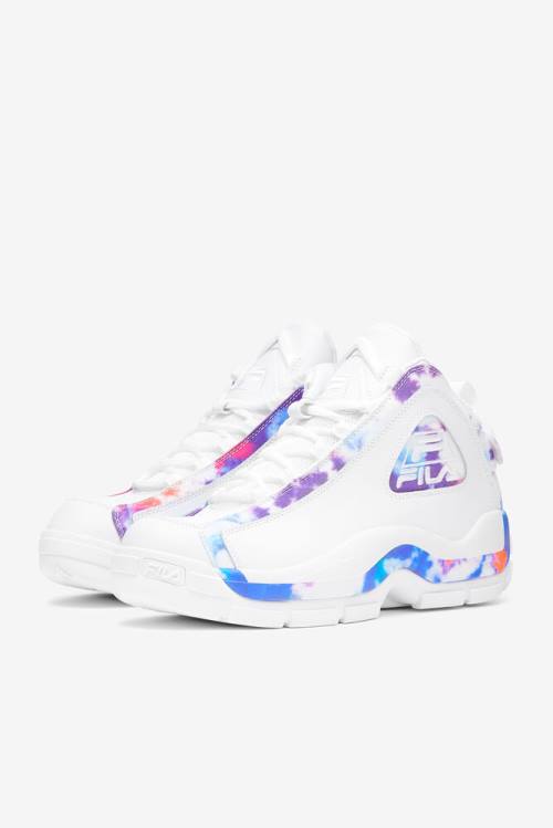 Fila Grant Hill 2 Tie Dye Superge Moški Bela | Fila396TL