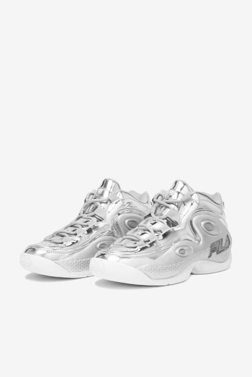 Fila Grant Hill 3 Metallic Superge Moški Kovinski Srebrna | Fila025MN