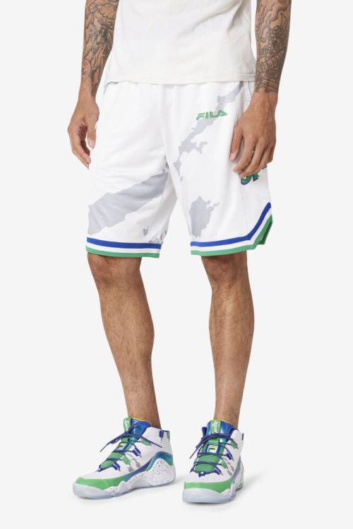 Fila Grant Hill X Sprite Kratke Hlače Moški Bela / Modra | Fila207CM