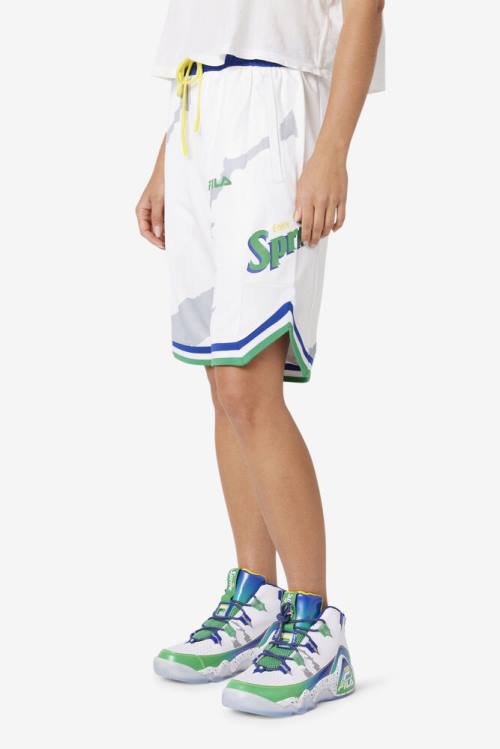 Fila Grant Hill X Sprite Kratke Hlače Moški Bela / Modra | Fila207CM