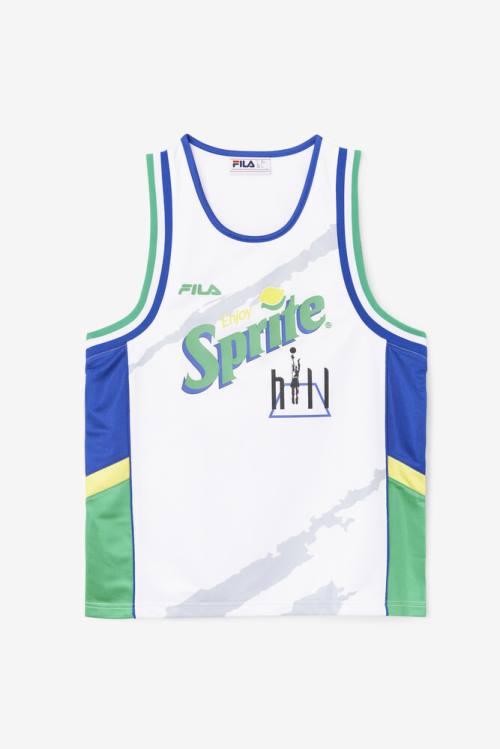 Fila Grant Hill X Sprite Tank Majice Moški Bela / Modra | Fila829DV