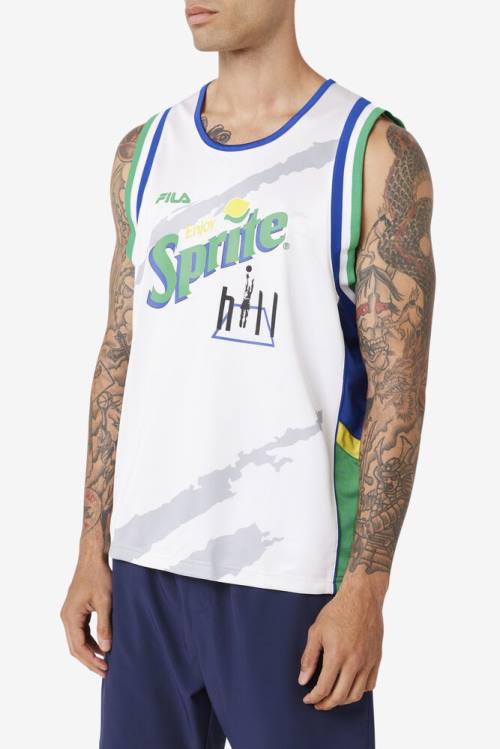 Fila Grant Hill X Sprite Tank Majice Ženske Bela / Modra | Fila401AN