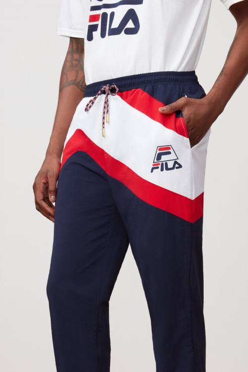 Fila Grant Hill Zenith Woven Hlače Moški Mornarica / Rdeča / Bela | Fila043ZK