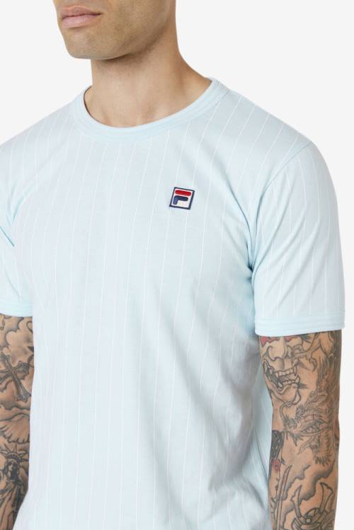 Fila Guillo Tee Majice Moški Modra / Bela | Fila781FI