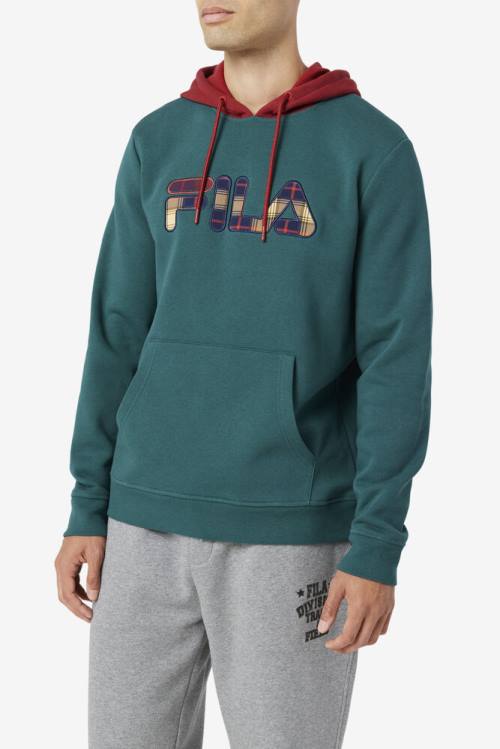 Fila Harnoop Pulover s kapuco Moški Olivno Zelene | Fila761AO