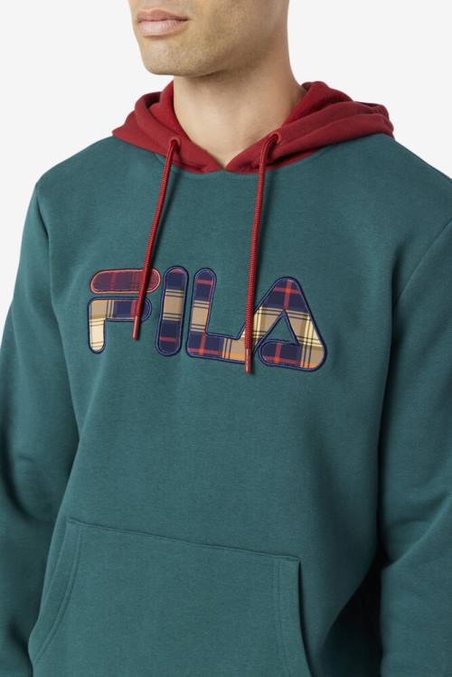 Fila Harnoop Pulover s kapuco Moški Olivno Zelene | Fila761AO