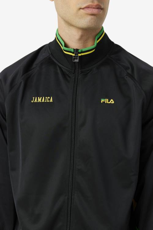 Fila Jamaica Track Jakne Moški Črna / Rumena / Zelena | Fila436MT