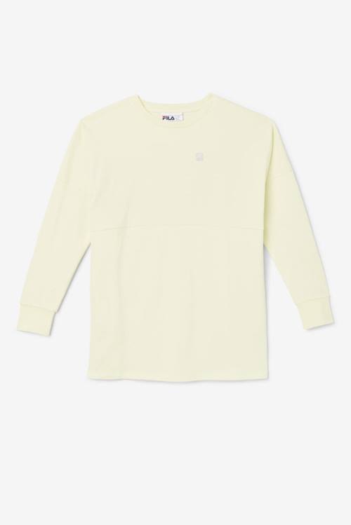 Fila Janet Oversized Long Sleeve Tee Majice Ženske Rumena | Fila680OH