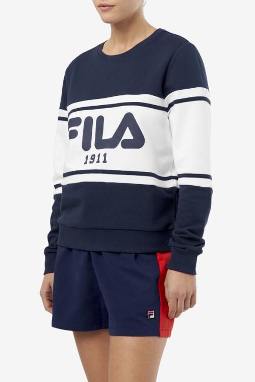 Fila Jayla Crew Pulover Ženske Mornarica | Fila305QC