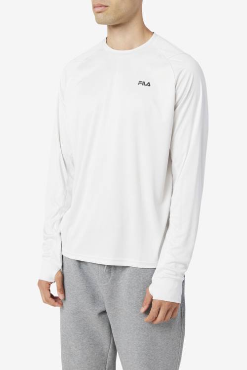 Fila Jazam Long Sleeve Crew Majice Moški Črna | Fila560PD