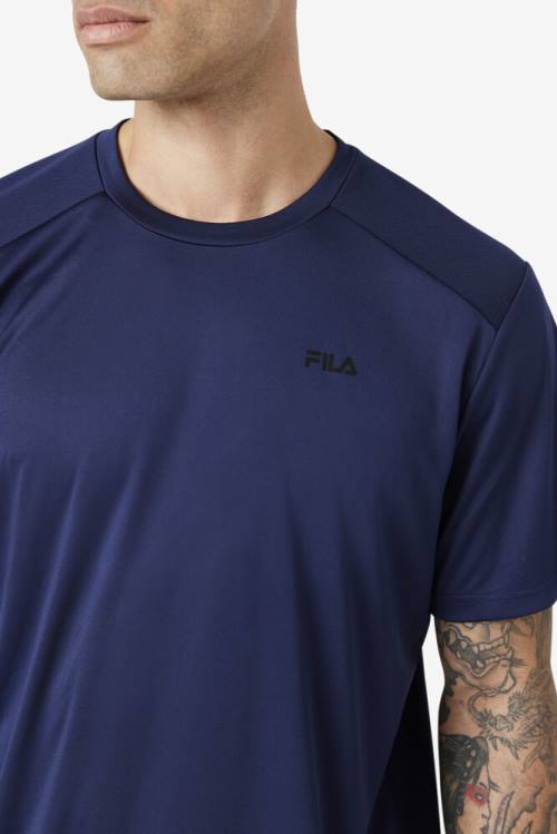 Fila Kaab Crew Majice Moški Mornarica / Črna | Fila598VE